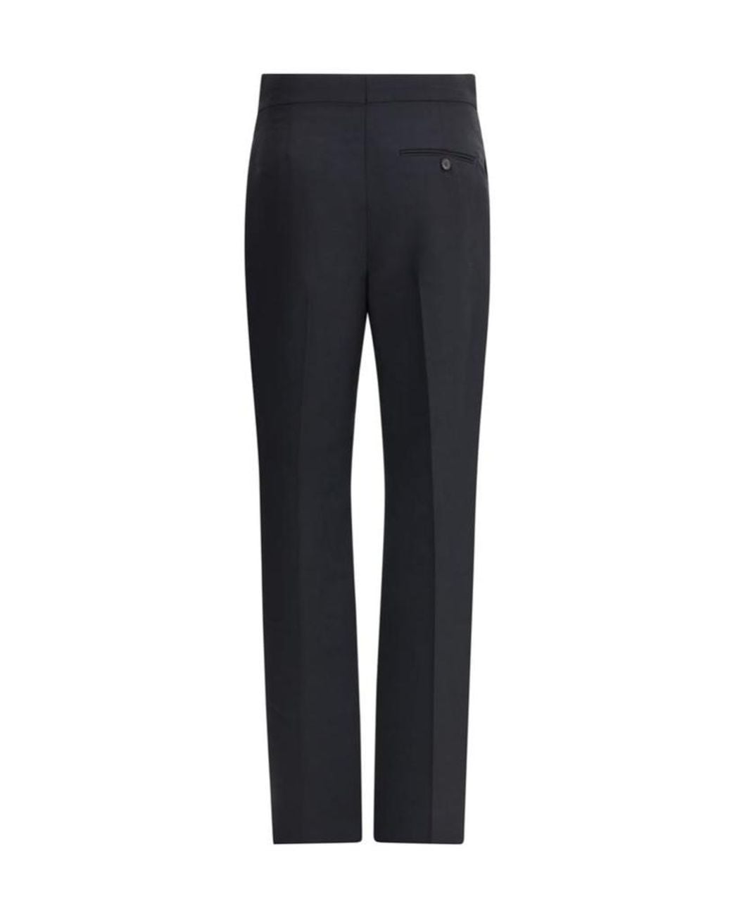 Rochas Blue Straight-Leg Pleat-Detail Tailored Trousers