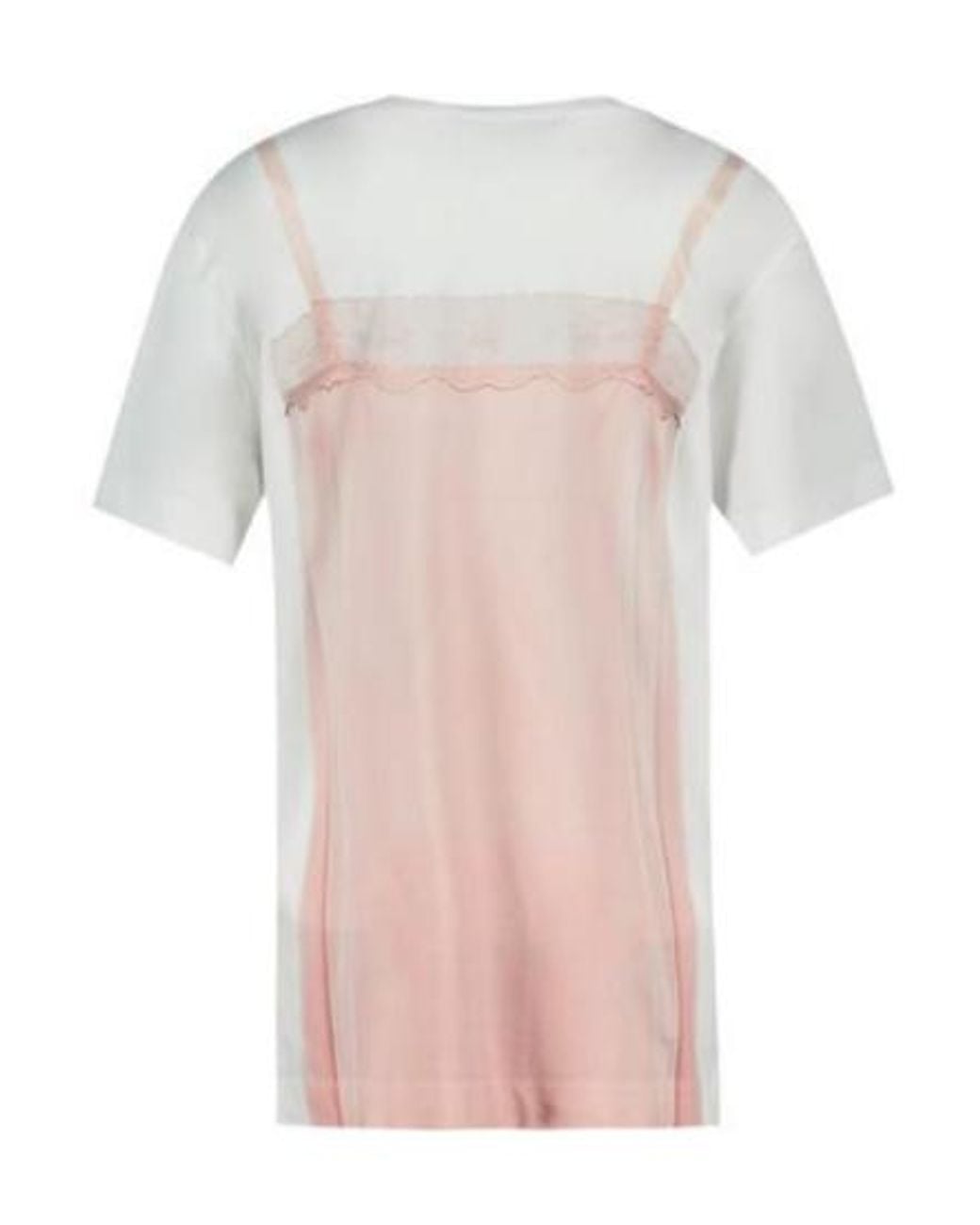 Simone Rocha Pink Trompe L'Oeil Print T-Shirt