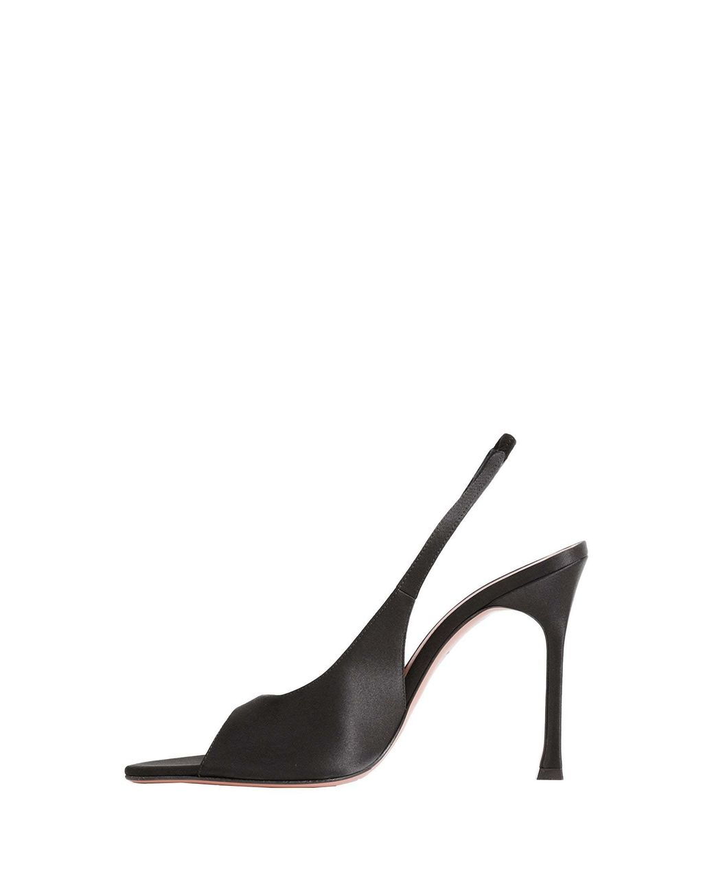 AMINA MUADDI Black Open-Toe High-Heeled Sandals