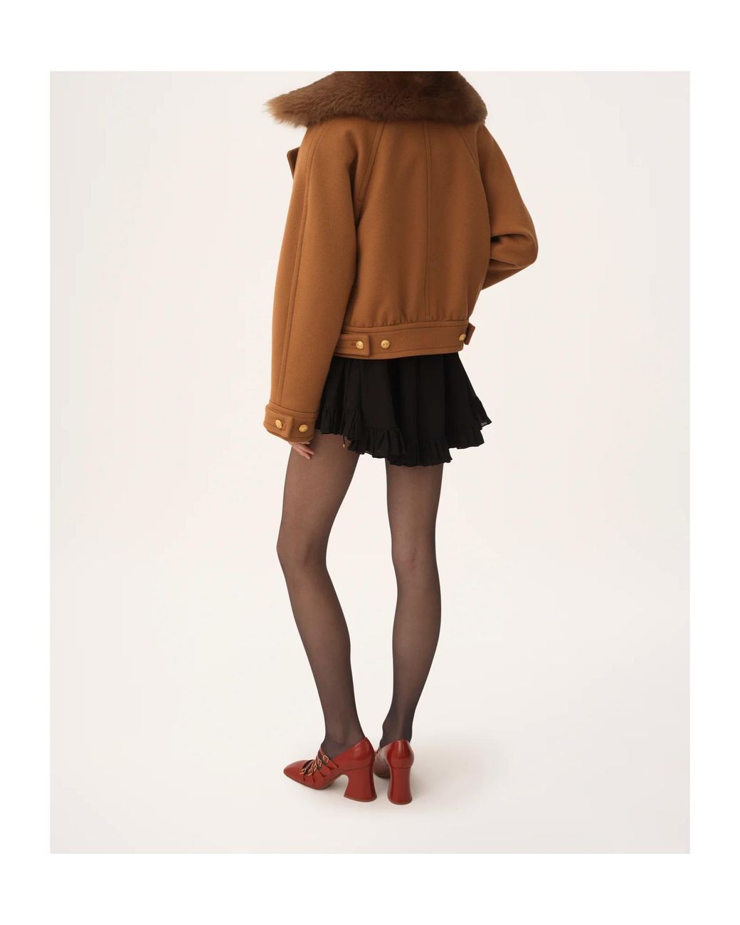 Chloé Brown Double-Breasted Jacket