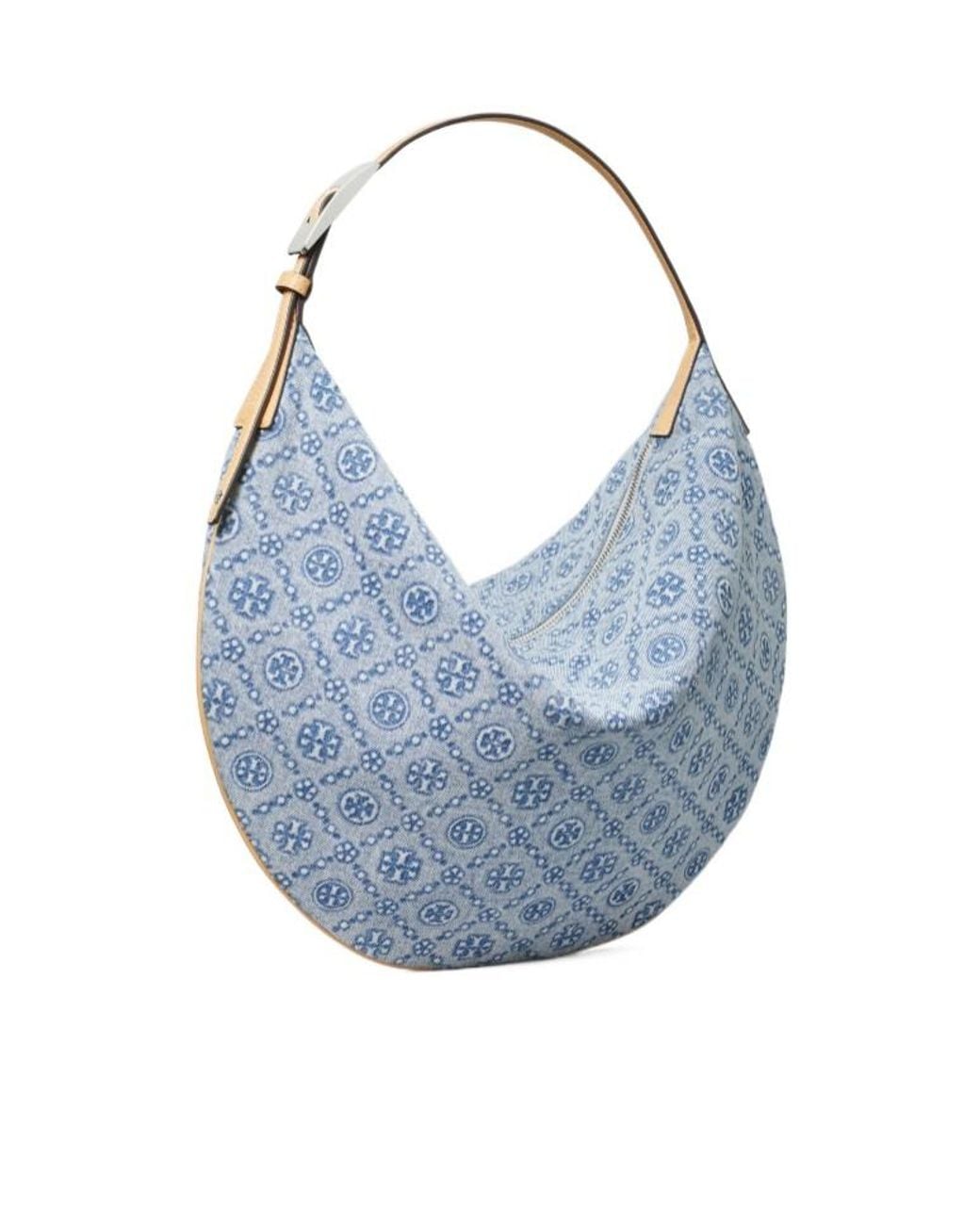 Tory Burch Blue T Monogram Shoulder Bag