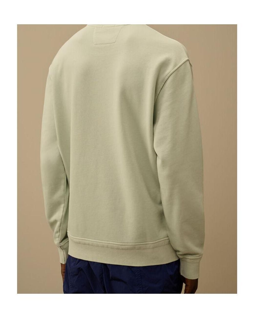 C P Company Natural Lens Pocket Crewneck Sweatshirt for men