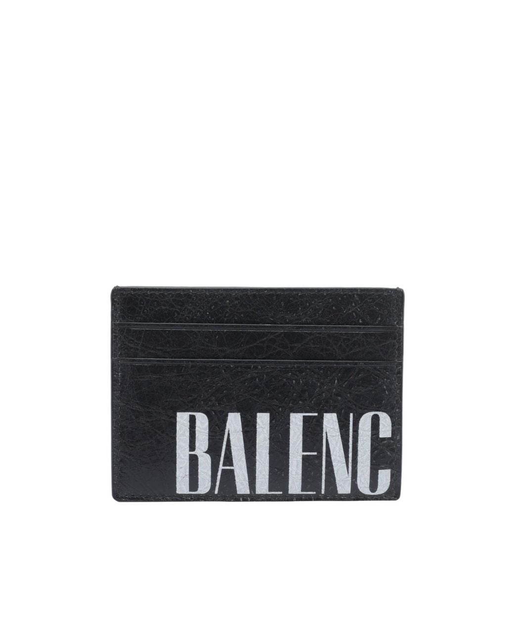 Balenciaga Black Logo Printed Card Holder