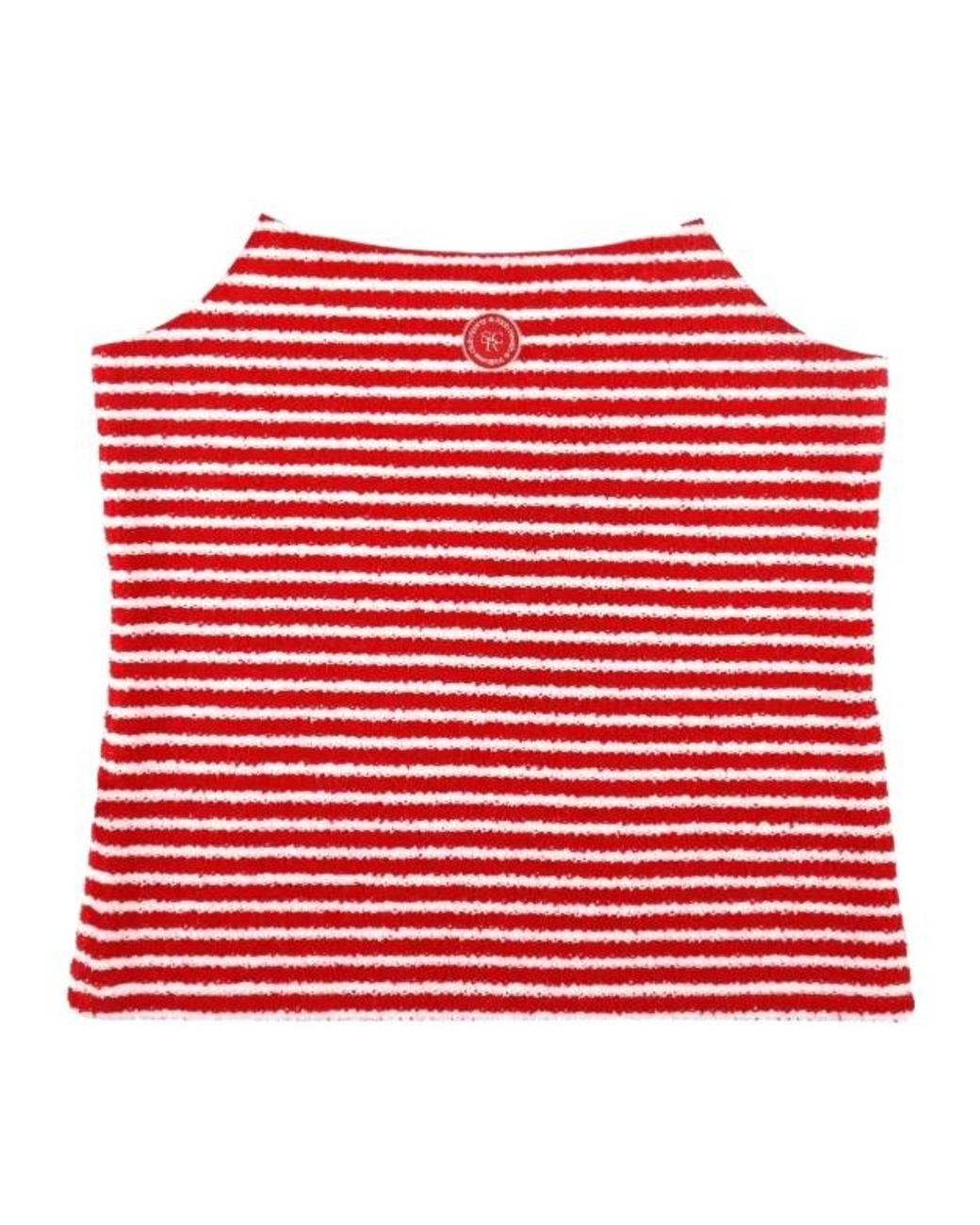 Sporty & Rich Red Striped Sleeveless Top