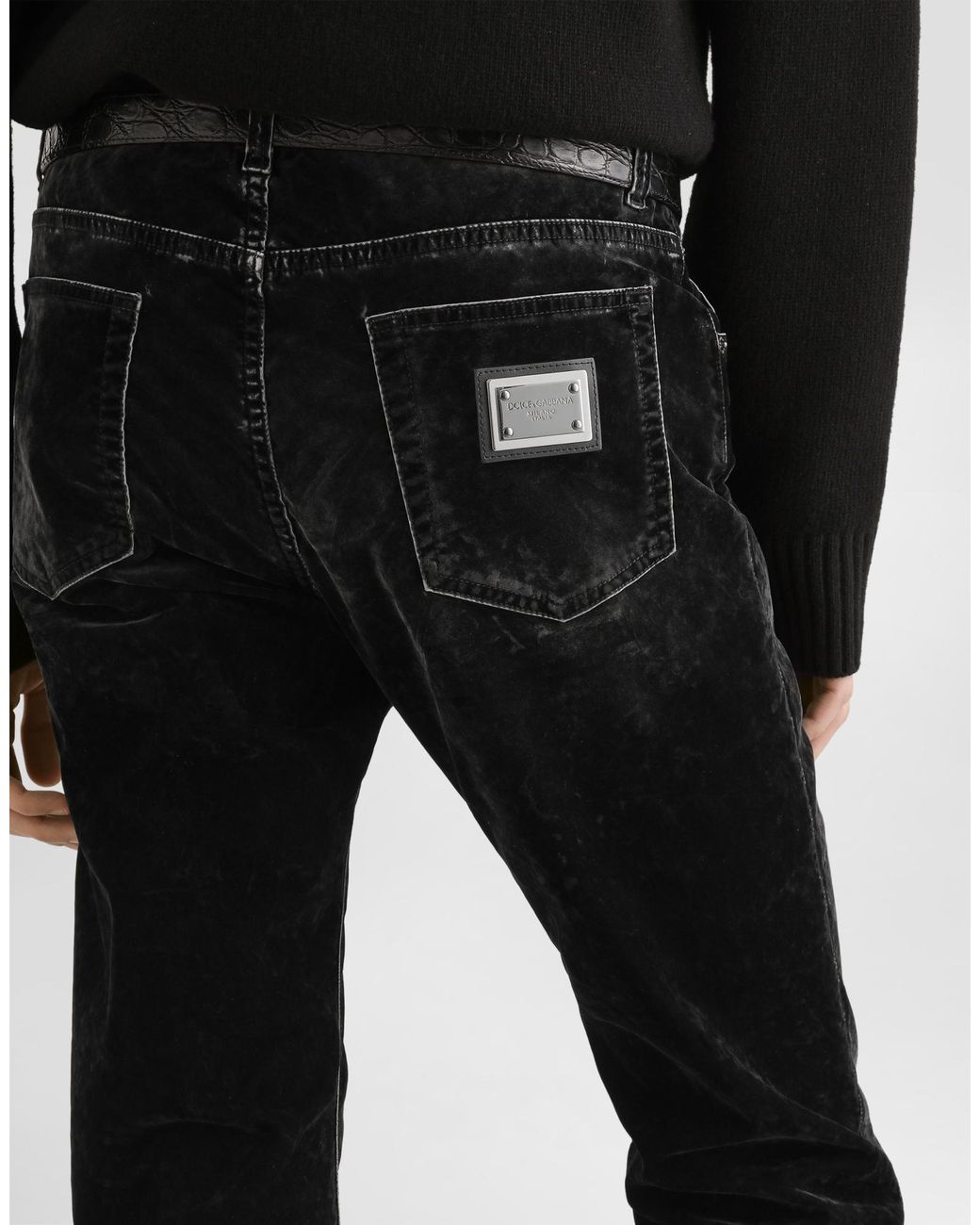 Dolce & Gabbana Black Jeans With Belt Loops for men