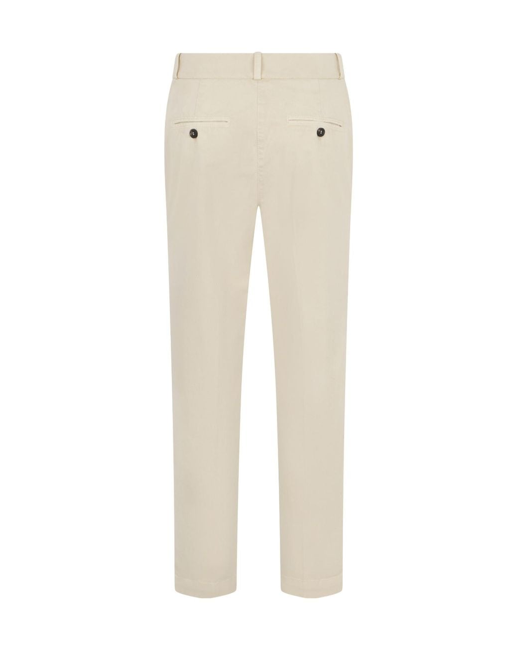 Peserico Natural Slim-Fit Tailored Pants