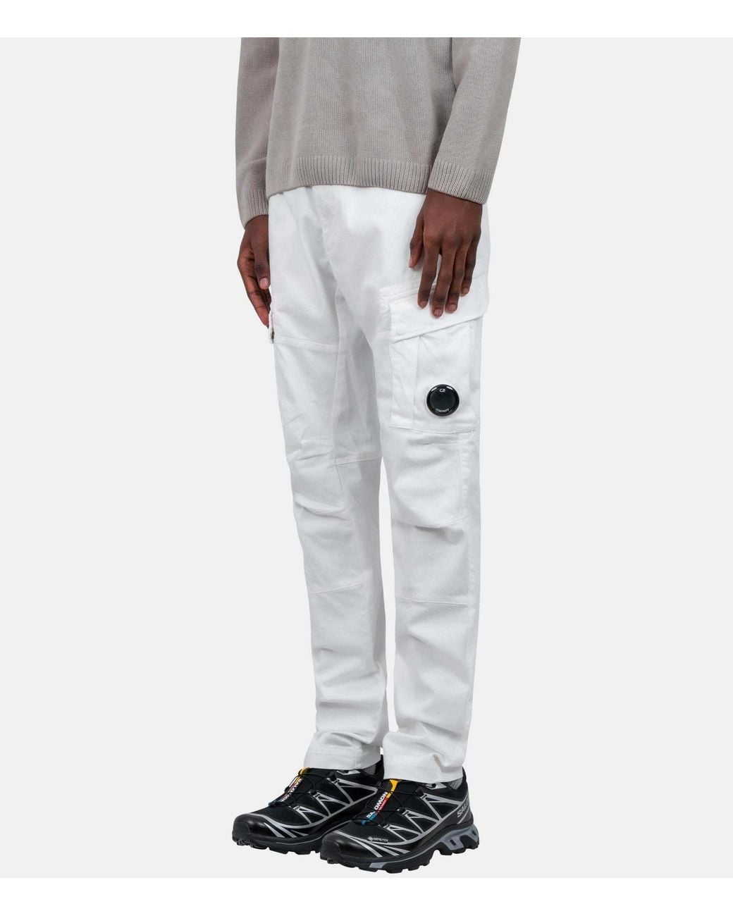 C P Company Gray C.P.カンパニー レンズ ディティール カーゴパンツ for men