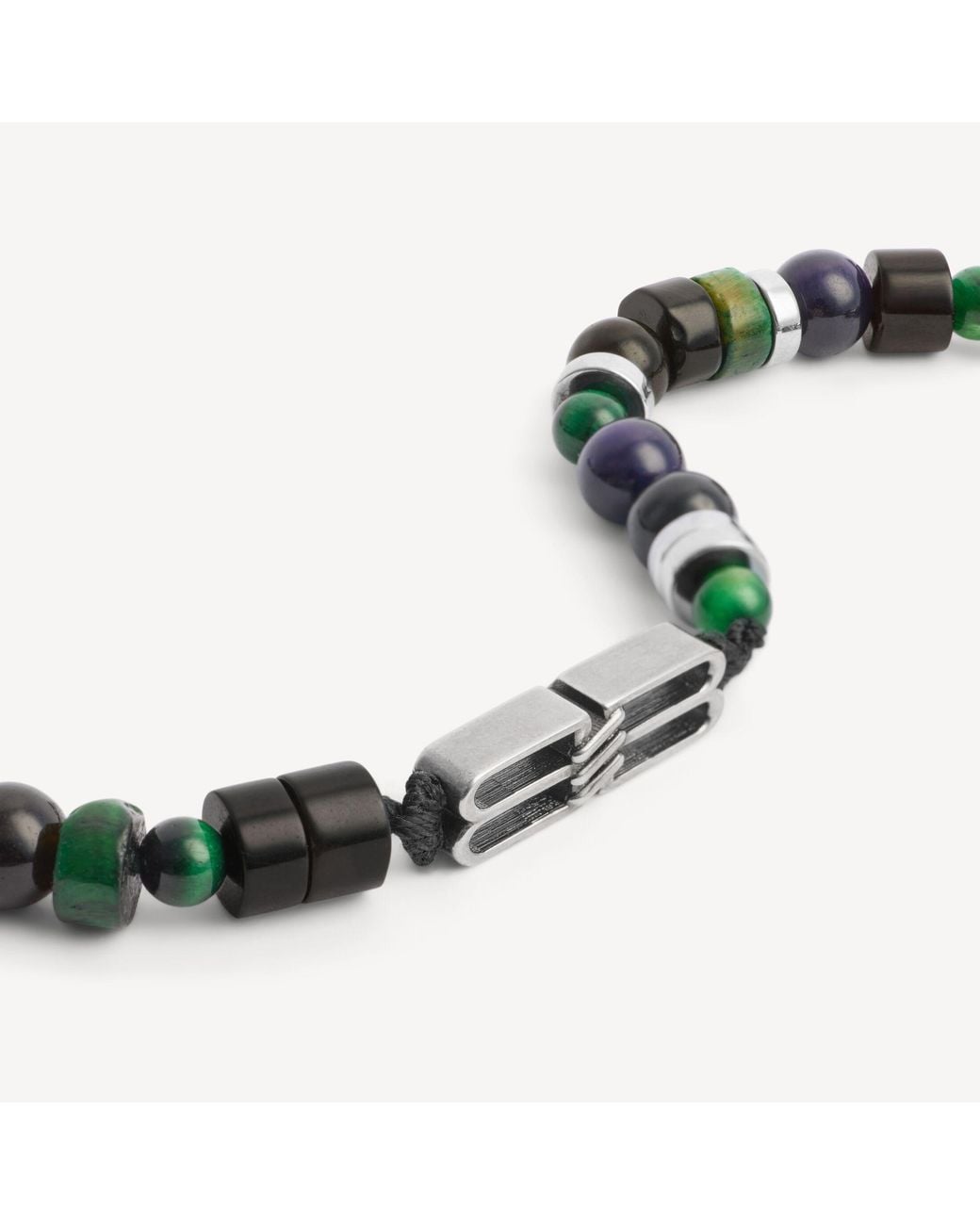Balenciaga Metallic Bb Icon Beads Necklace for men