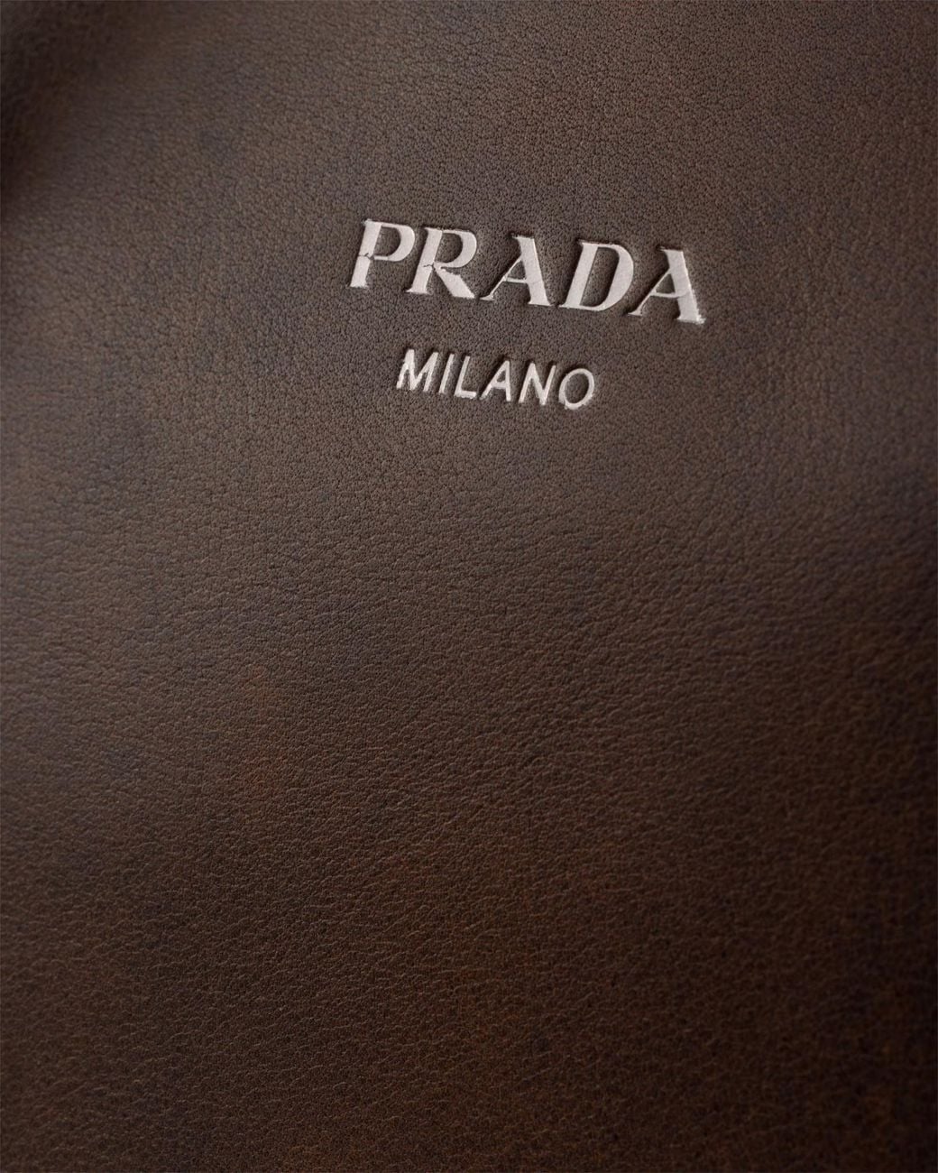 Prada Brown Leather Work Bag for men