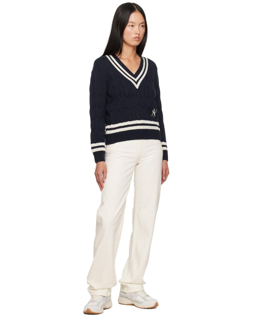 Sporty & Rich Blue Crew-Neck Sweater