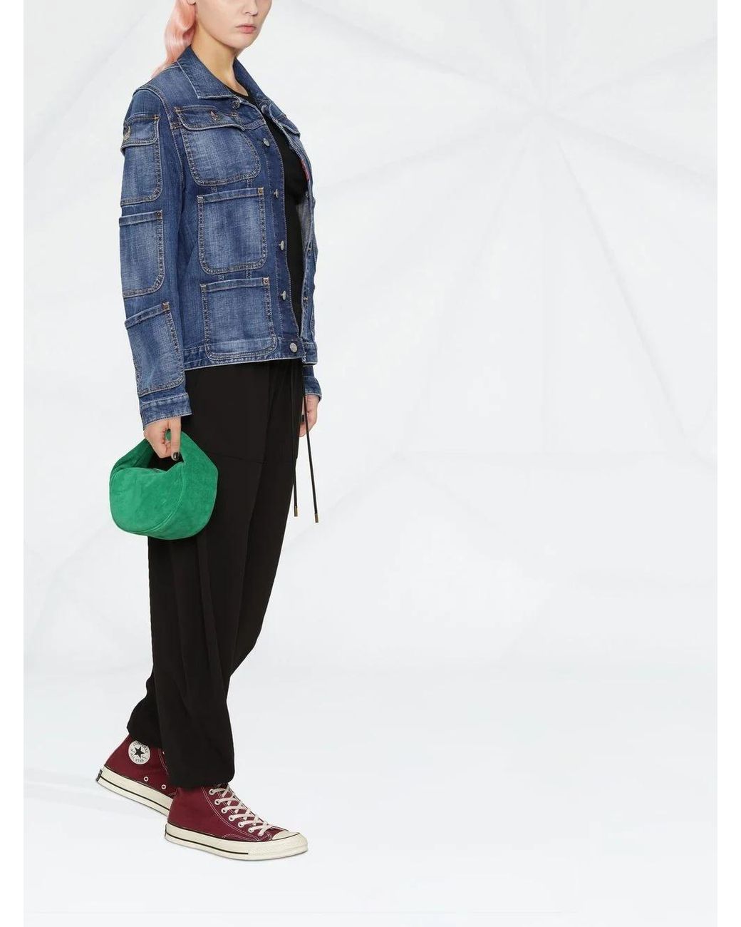 DSquared² Blue Pocket-Detailed Buttoned Denim Jacket