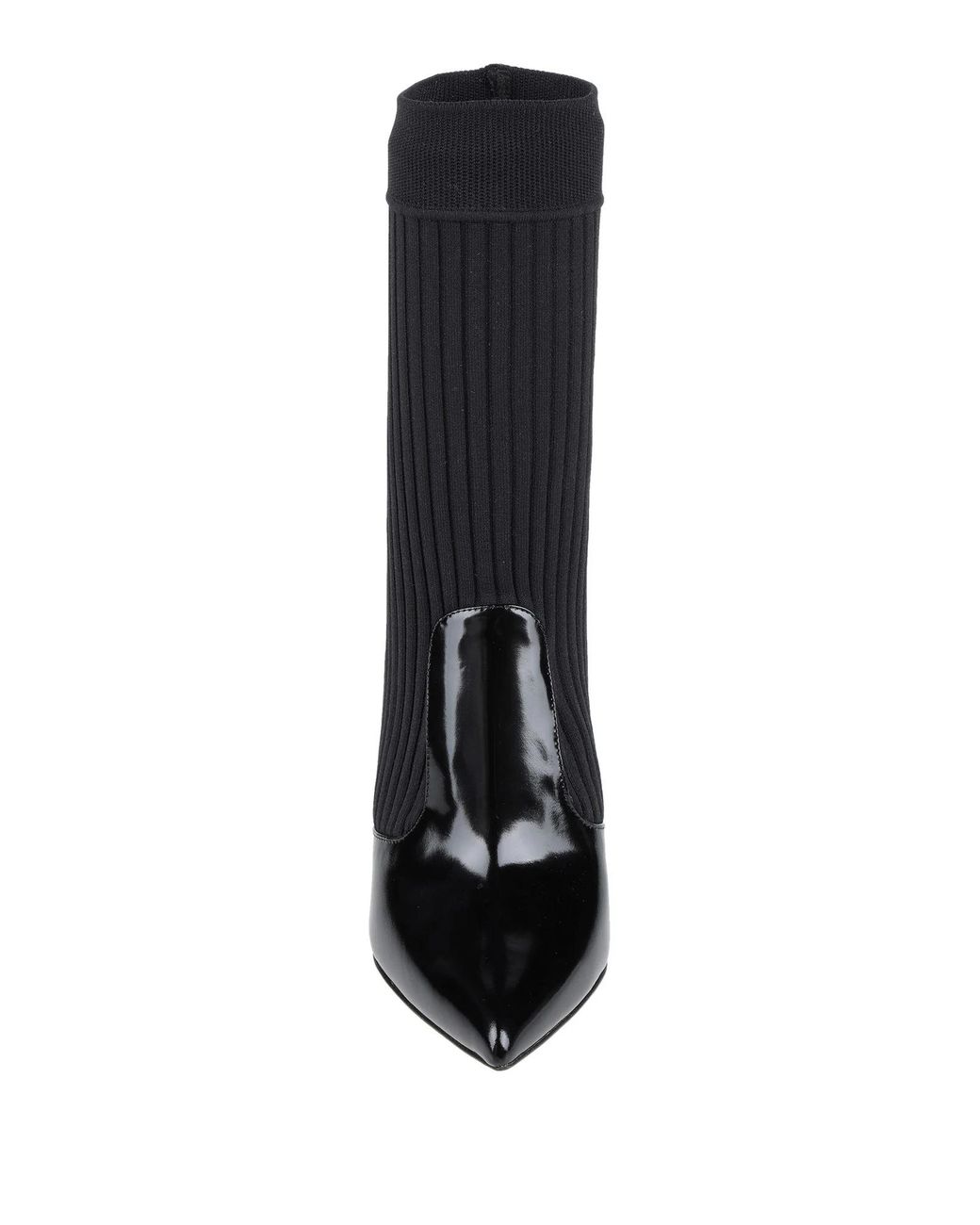 Dolce & Gabbana Black Minimalist Patent Leather Ankle Boots