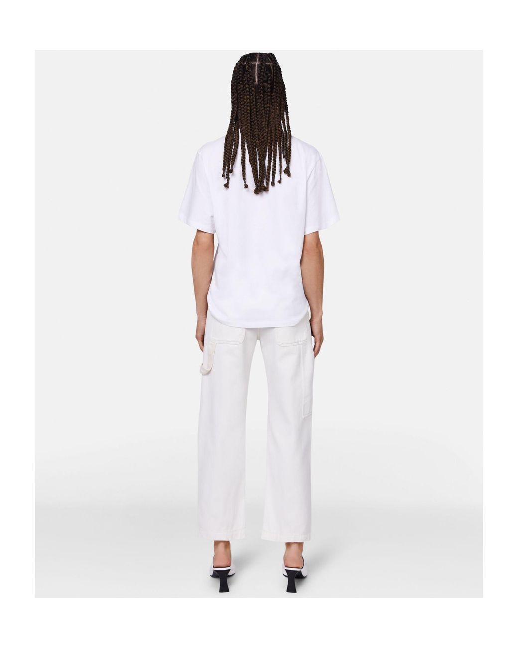 Stella McCartney White High-Waist Straight-Leg Jeans