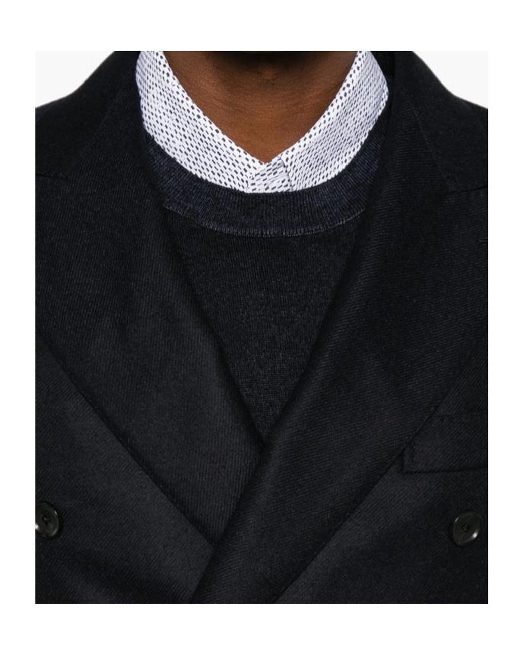 Caruso Blue Long-Sleeve Blazer for men