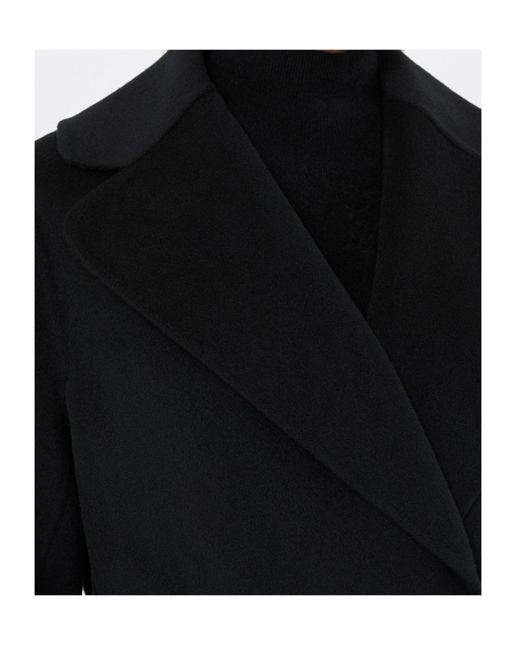 Max Mara Black Wool And Cashmere Coat With Belt