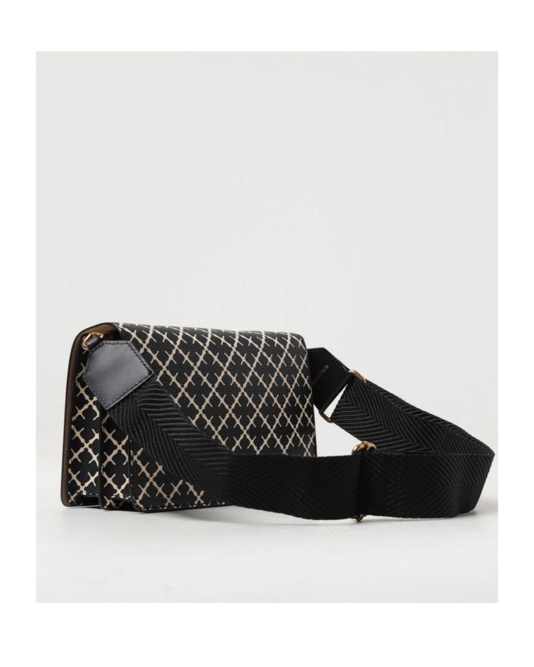By Malene Birger Black Signature Pattern Messenger Bag