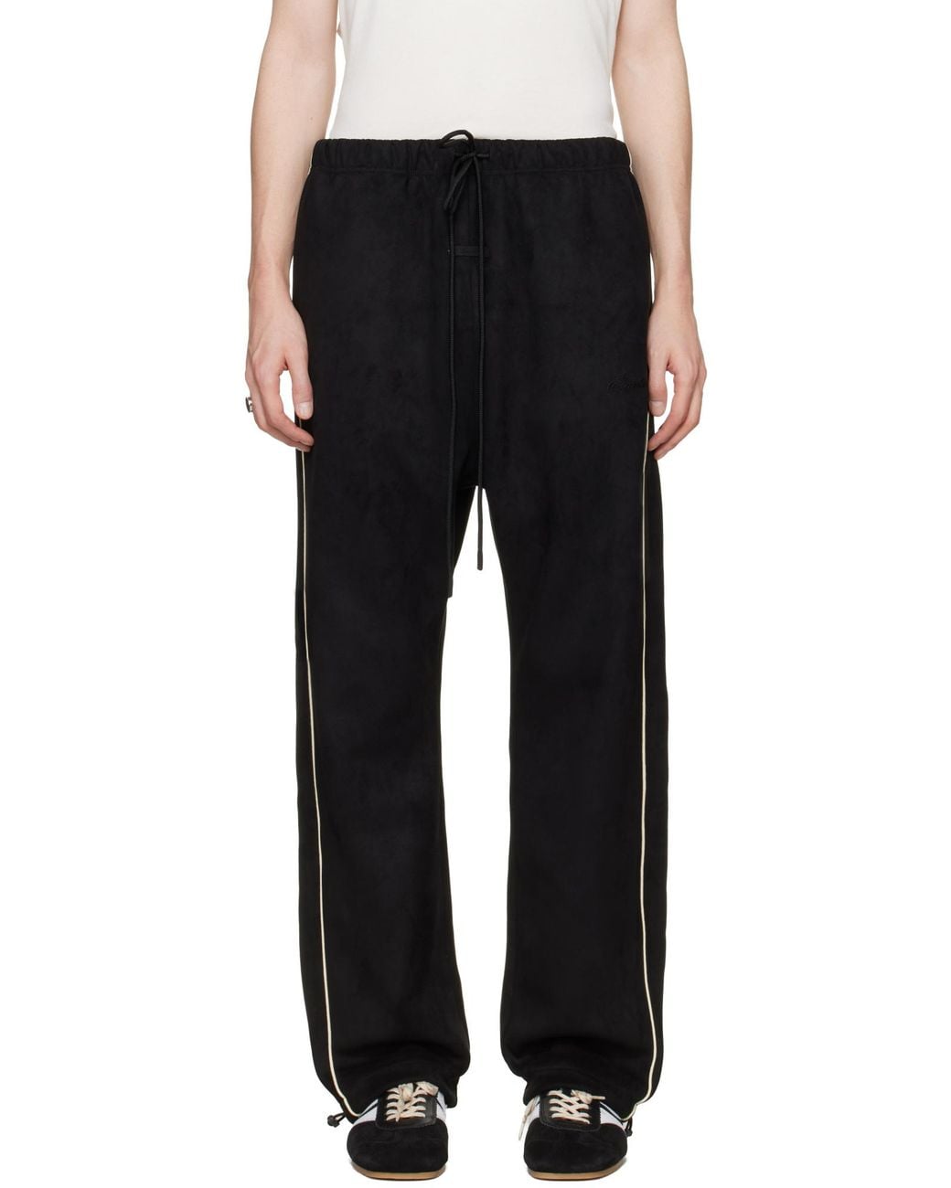 Fear Of God Black Contrast Piped Pants for men