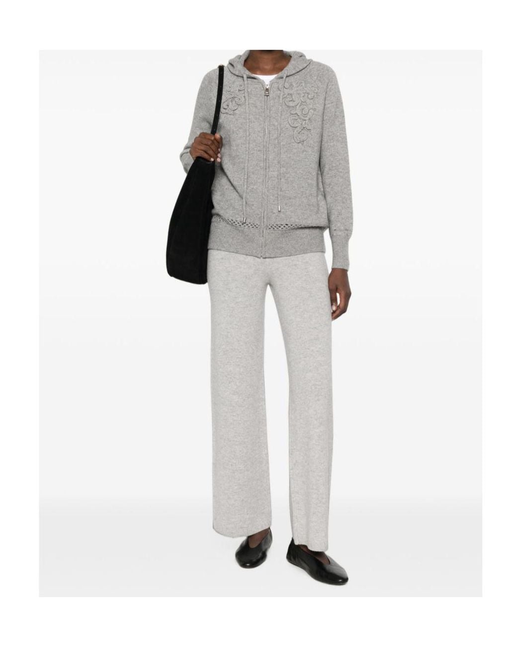 ERMANNO FIRENZE White Drawstring-Waist Track Pants