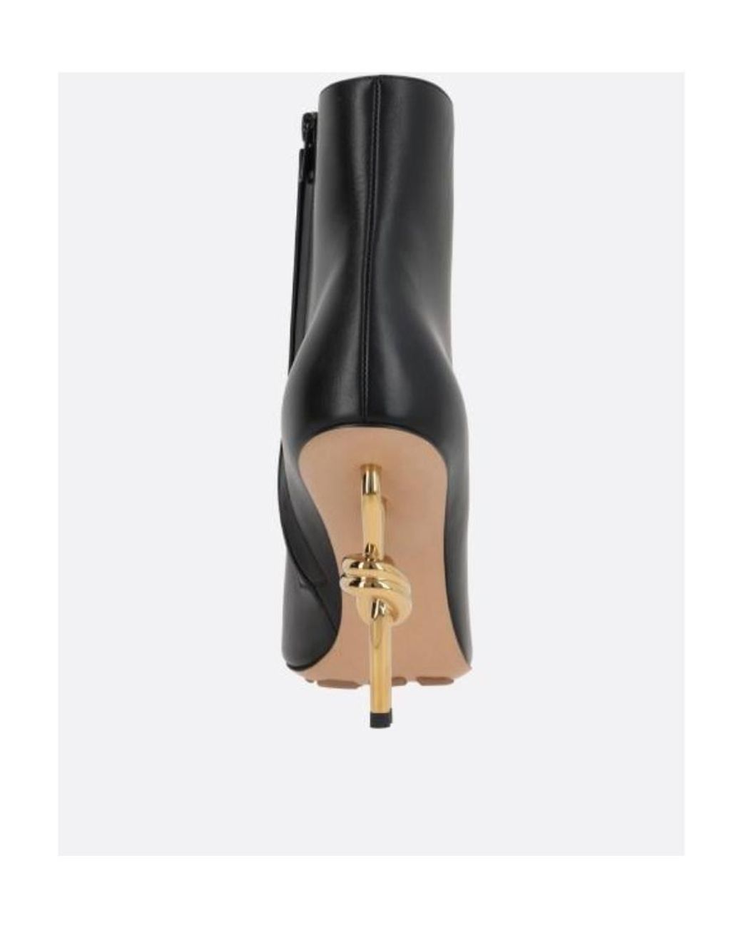 Bottega Veneta Black Square Toe Ankle Boots