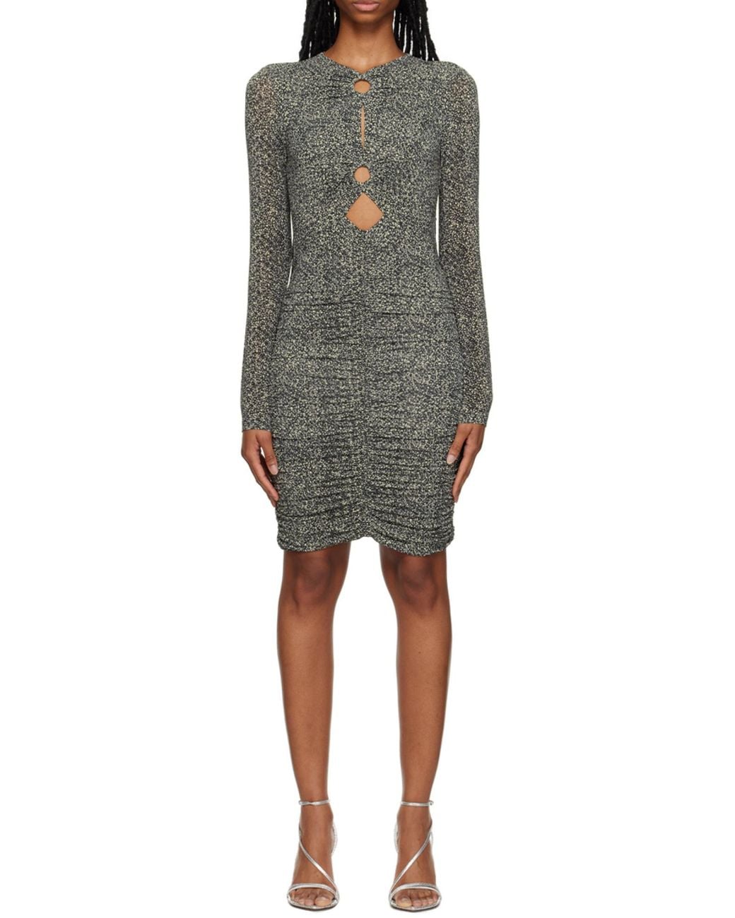 Isabel Marant Gray Cut-Out Minidress