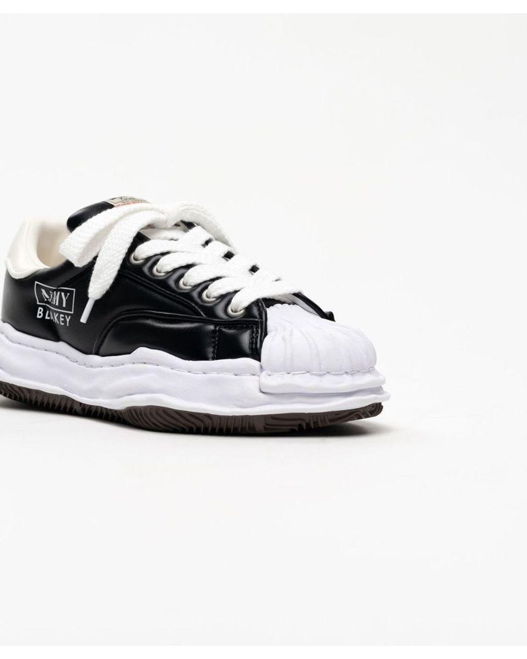 Maison Mihara Yasuhiro Black Blakey Og Sole Padded Pu Low-Top Sneakers for men