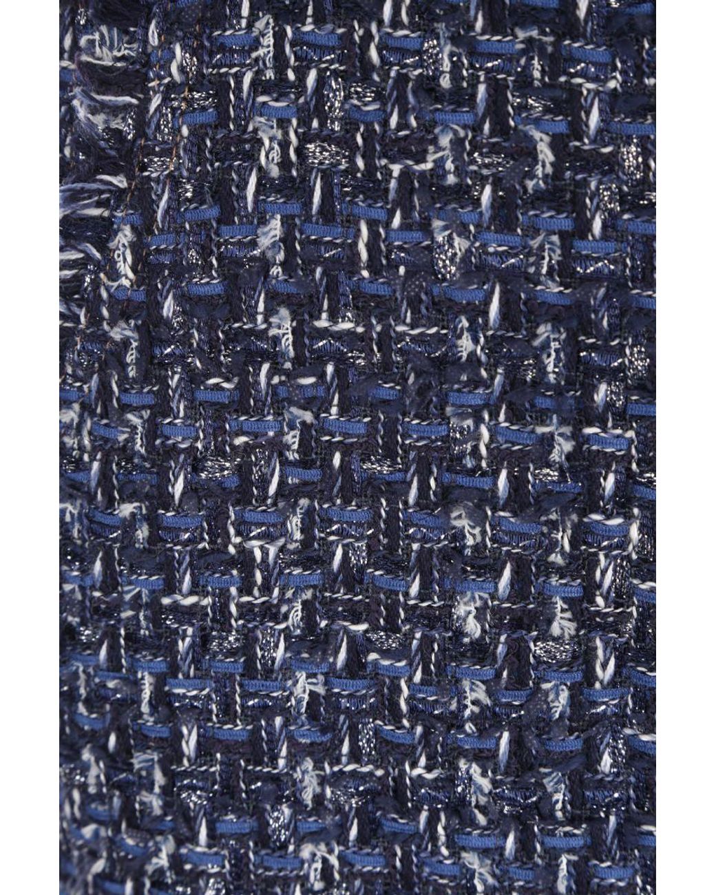 Balmain Blue Denim Tweed Mini Skirt