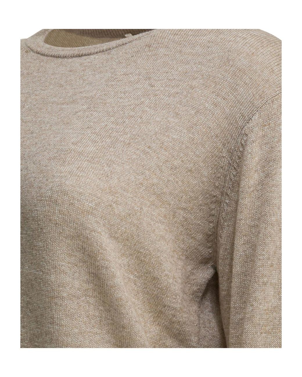Auralee Natural Cashmere Blend Crew Neck Knit Sweater
