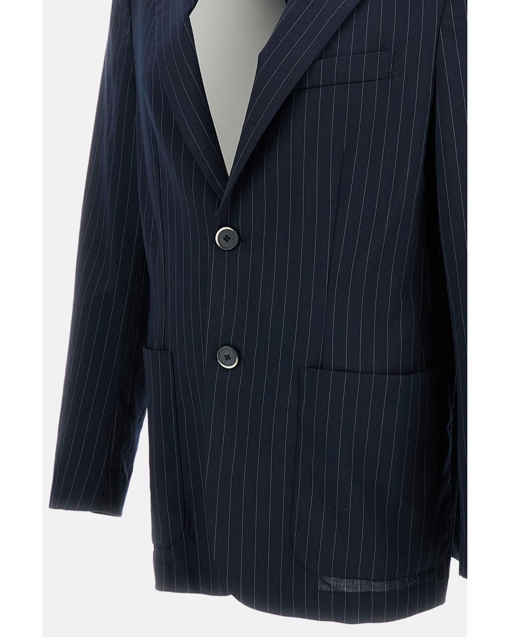Barena Blue Striped Single-Breasted Blazer for men