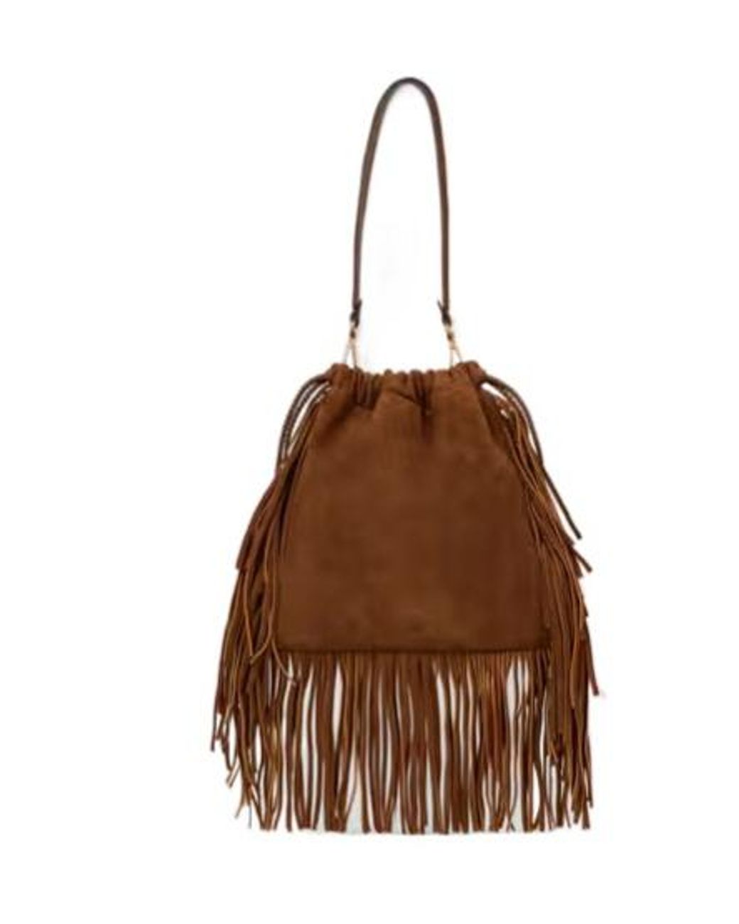 Etro Brown Studded Fringed Shoulder Bag