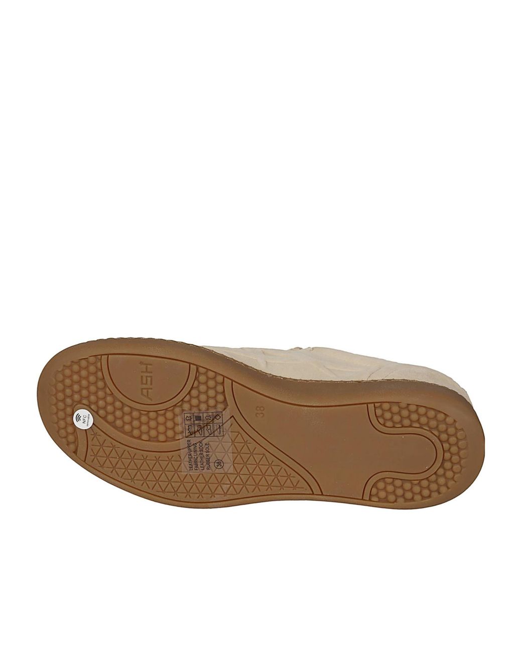 Ash Brown Round-Toe Lace-Up Sneakers