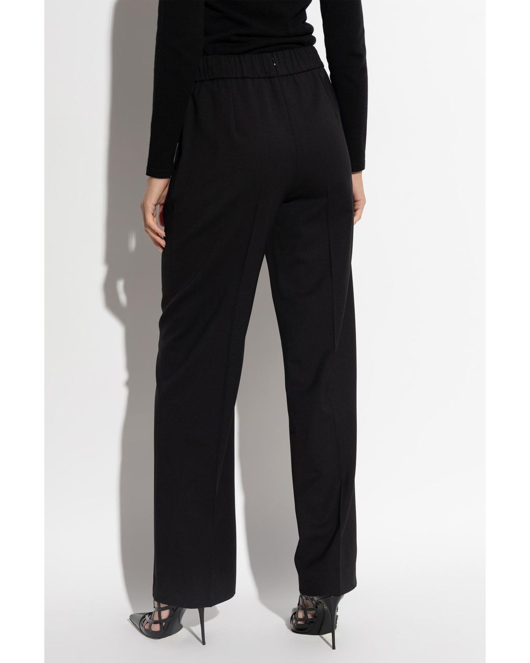 Dolce & Gabbana Black Flared Stretch Twill Pants