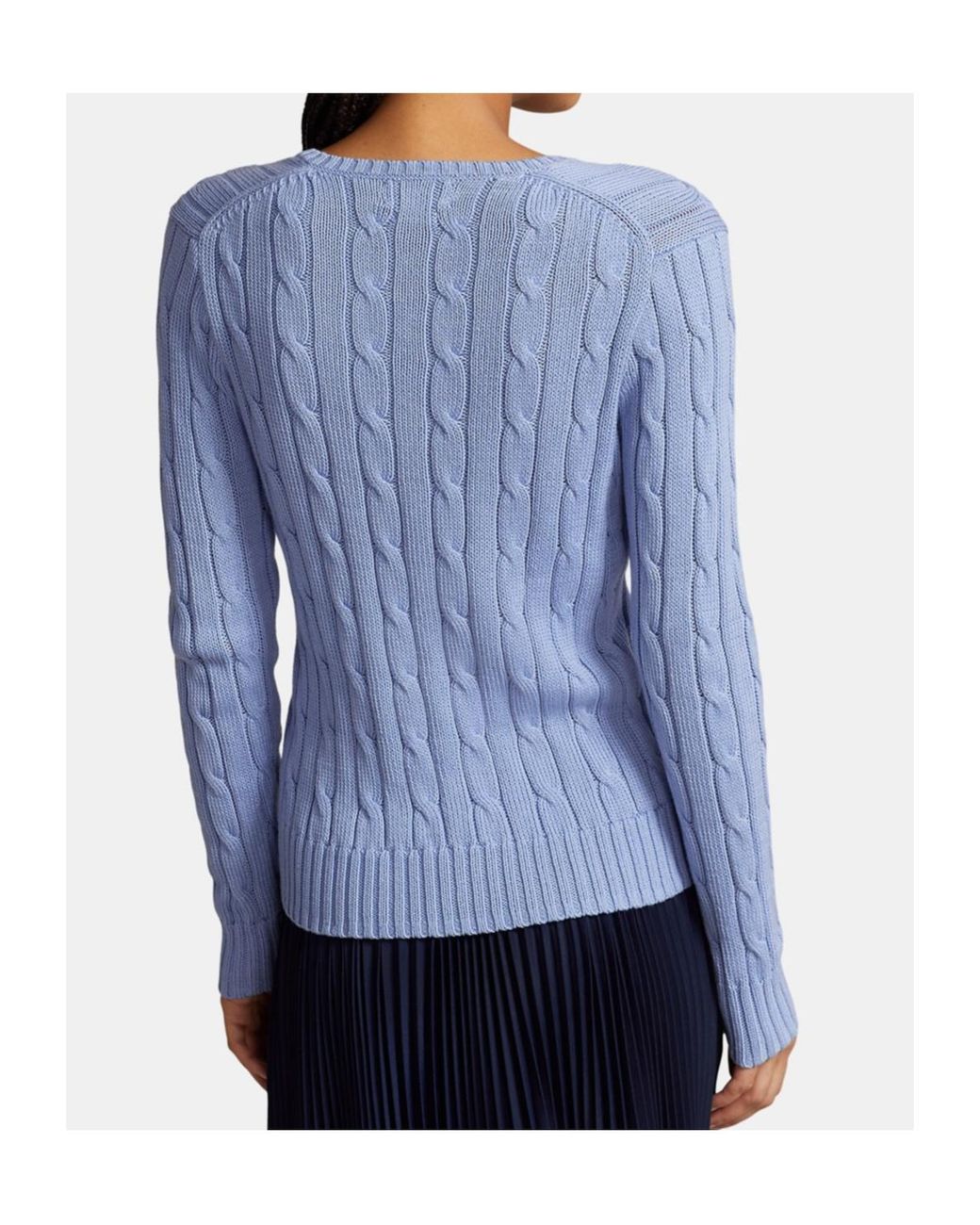 Polo Ralph Lauren Blue Kimberly Cable Knit Jumper