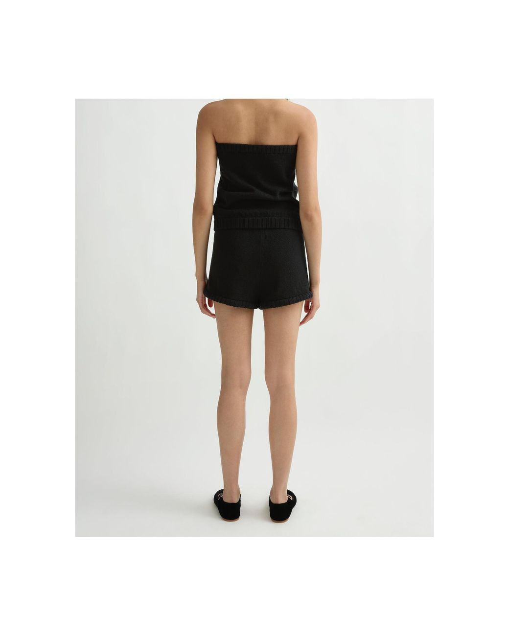Posse Black Teo Knit Drawstring Shorts