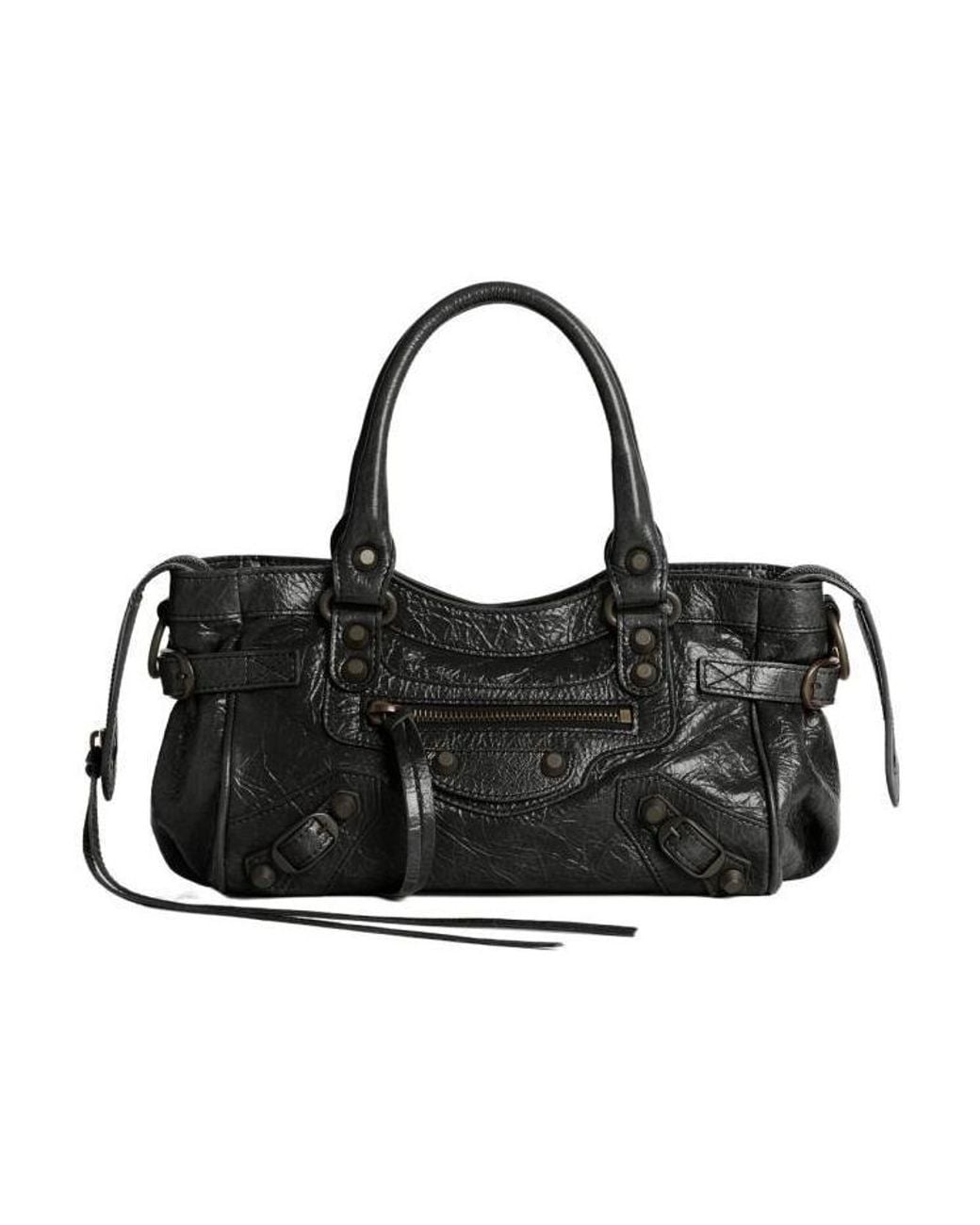Balenciaga Black Le City Bag East-West Mini