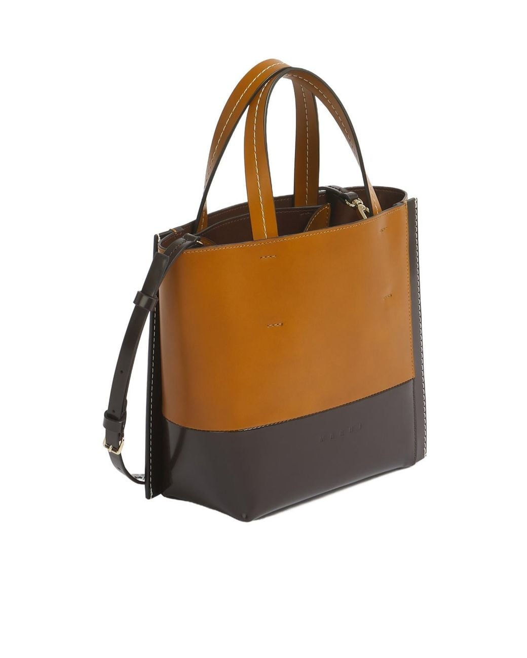 Marni Brown Museo Edge Shoulder Bag
