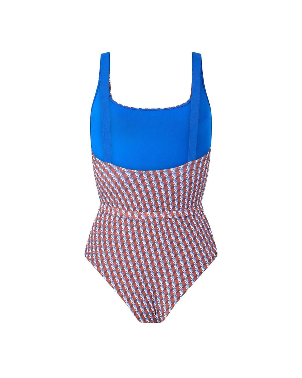 Fendi Red Minimalist Slim-Fit Swimsuit