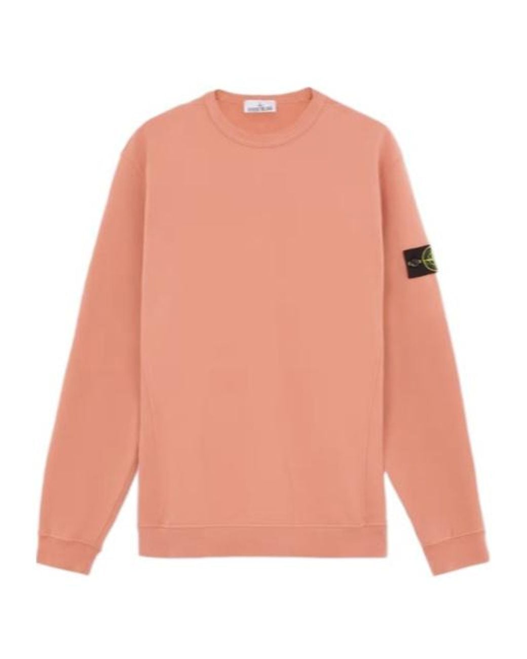 Stone Island Pink Compass-Patch Crewneck Sweatshirt for men