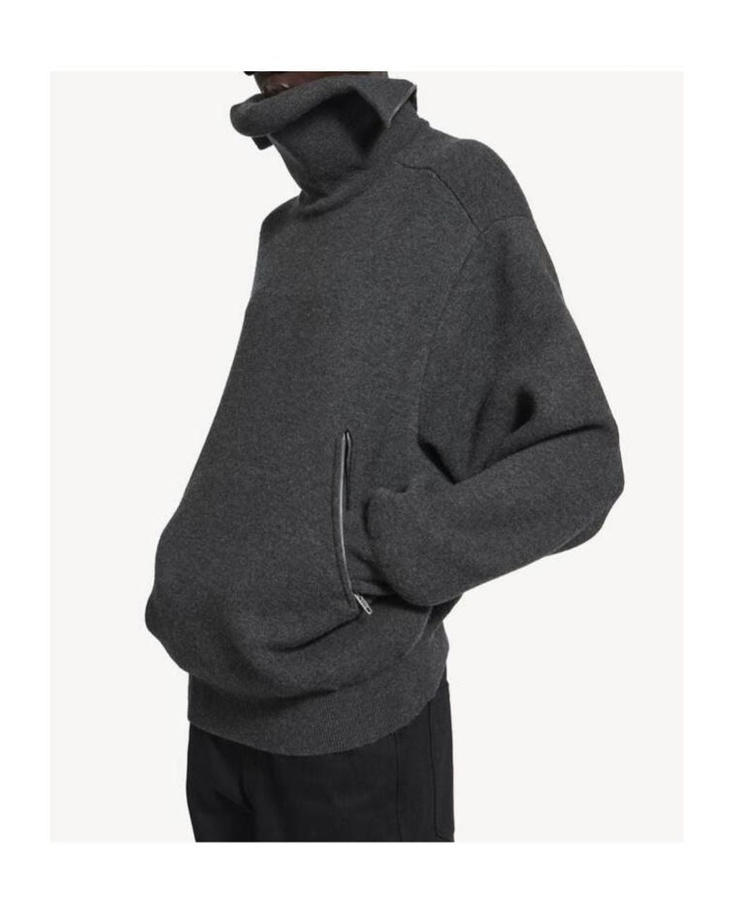 Balenciaga Gray Half-Zip Knitted Jumper
