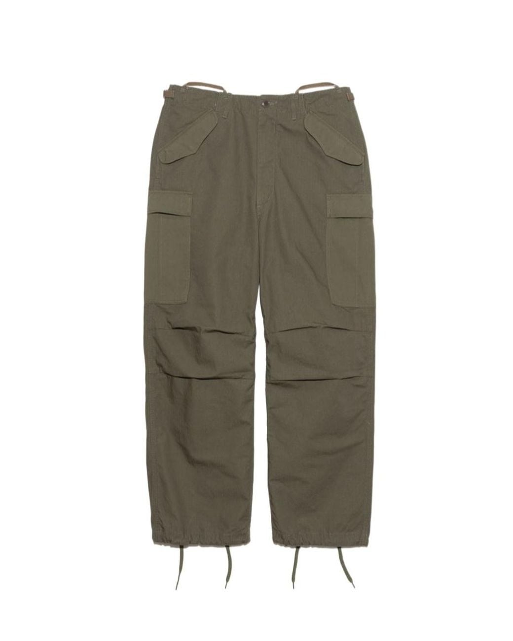 Nanamica Green Wide Cargo Pants for men