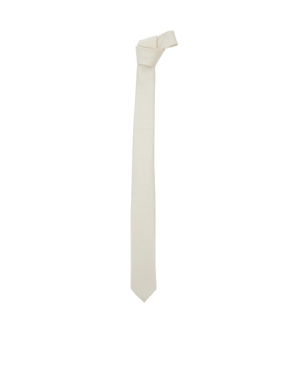 Emporio Armani White All Over Check Motif Tie for men