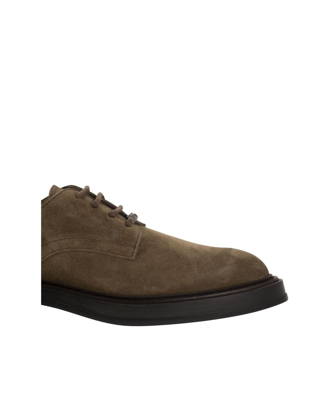 Tod's Brown Round Toe Lace-Up Shoes for men