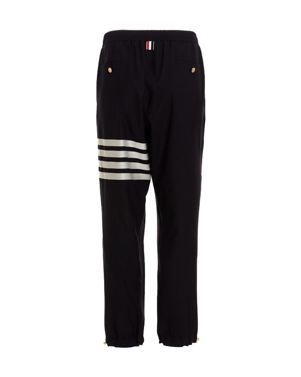 Thom Browne Black Bar Straight Leg Trousers for men
