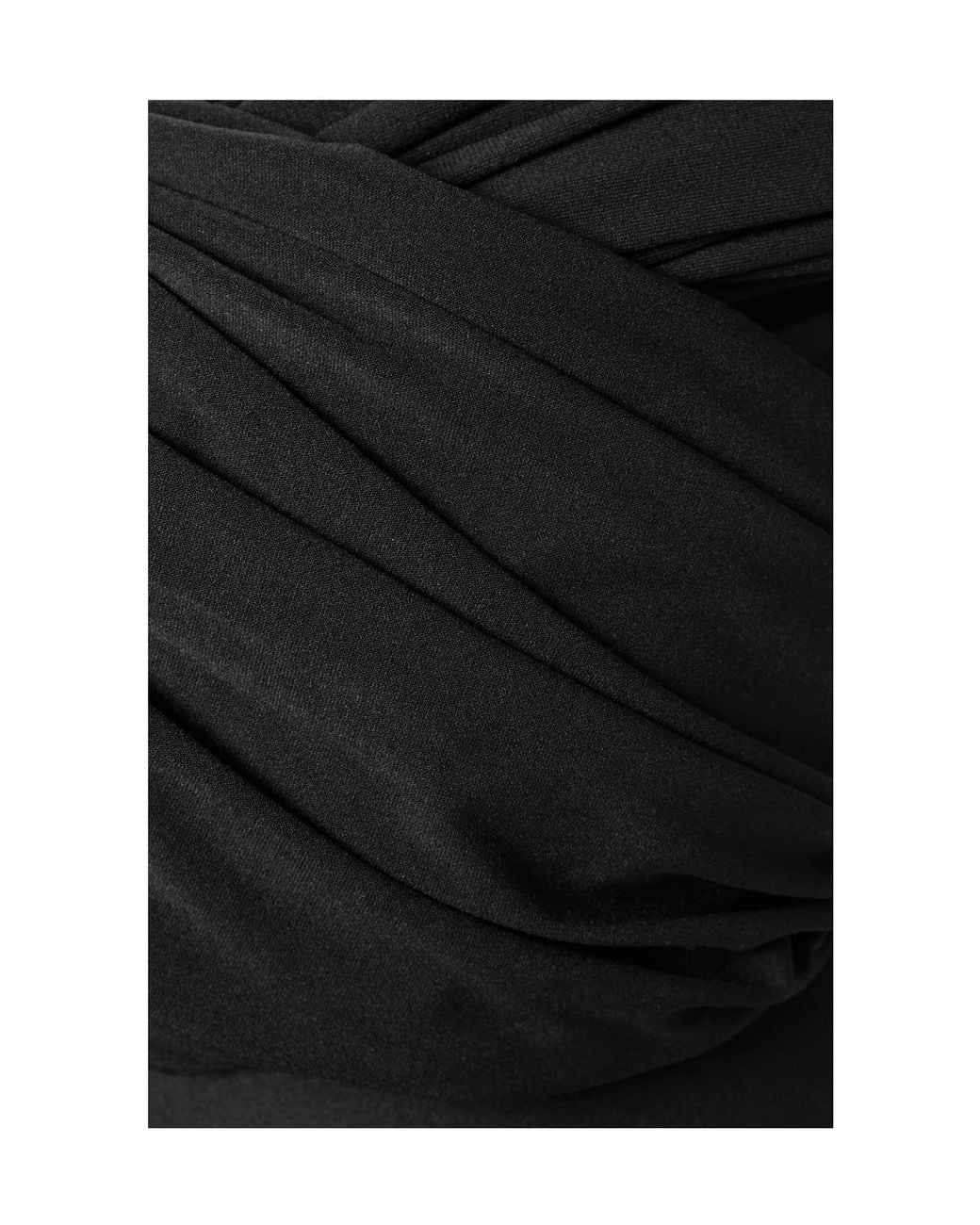 Goldsign Black Off-The-Shoulder Twist-Front Ruched Stretch-Jersey Thong Bodysuit