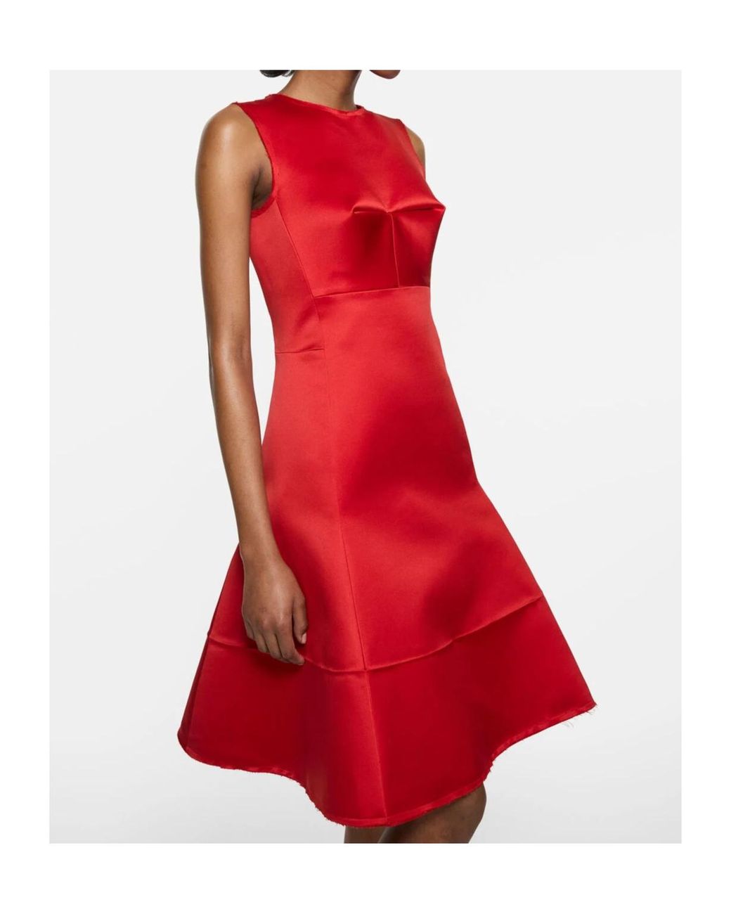 Acne Red Satin Dress