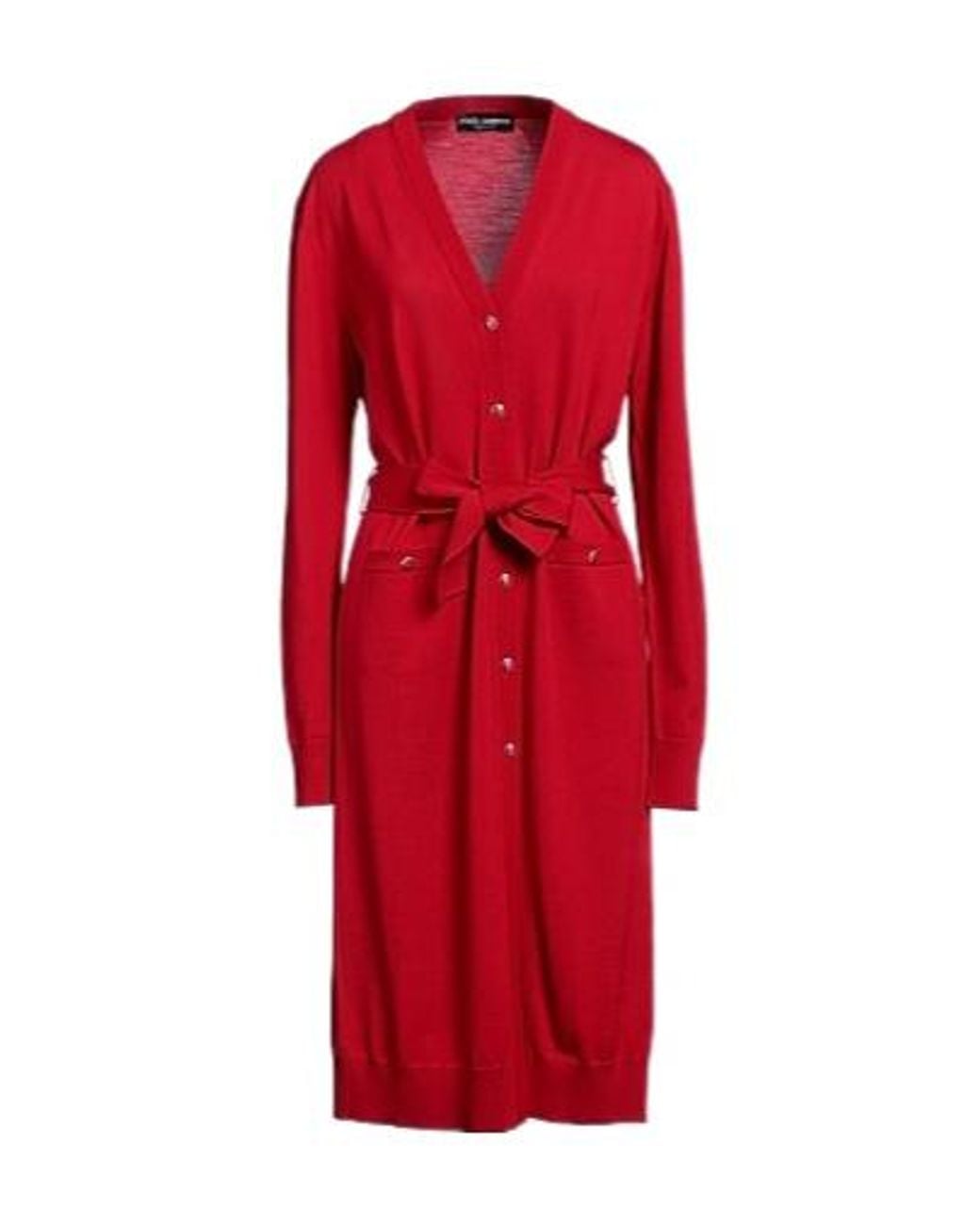 Dolce & Gabbana Red A Lightweight Knitted Cardigan