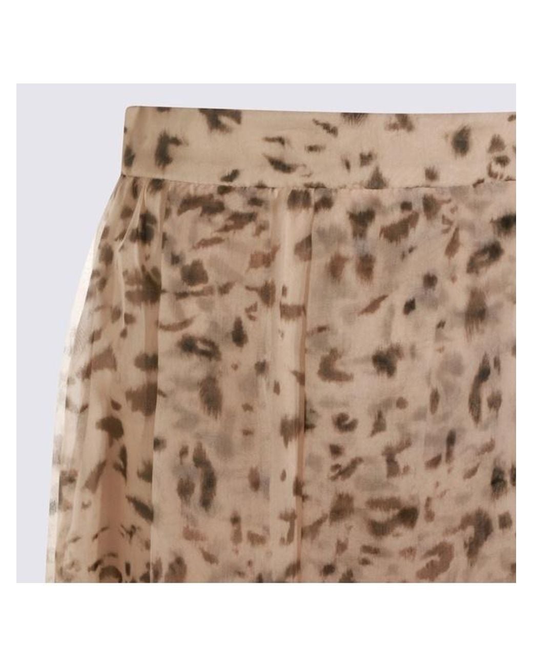 Brunello Cucinelli Brown Flared Midi Skirt