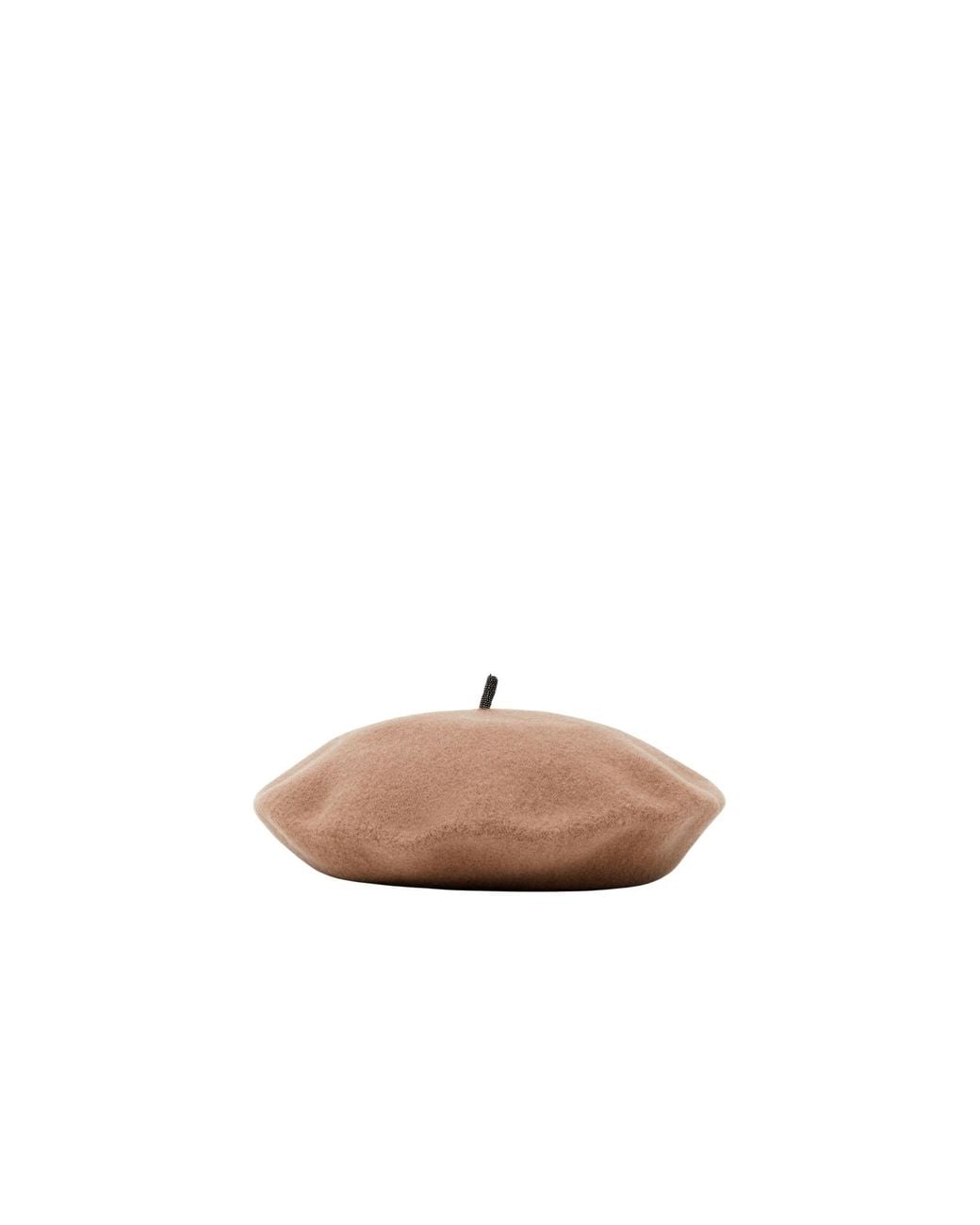Brunello Cucinelli White Monili-Chain Slip-On Beret