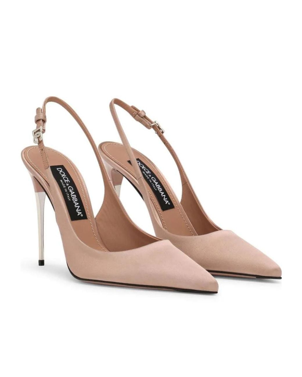 Dolce & Gabbana Pink Satin High-Heeled Sandals
