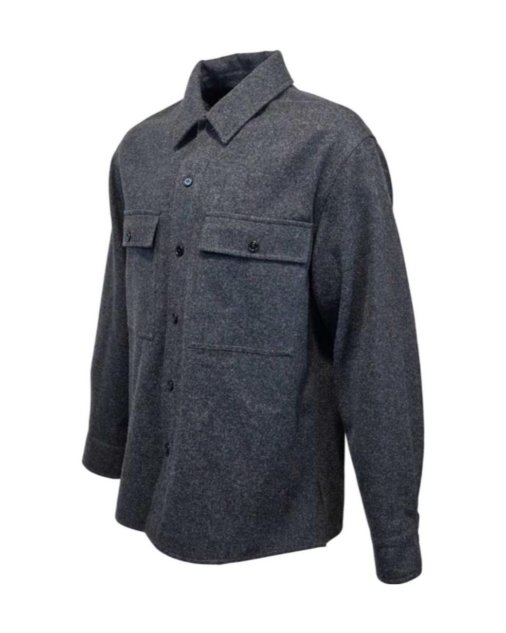 Jil Sander Blue Flap-Pocket Button-Up Shirt for men
