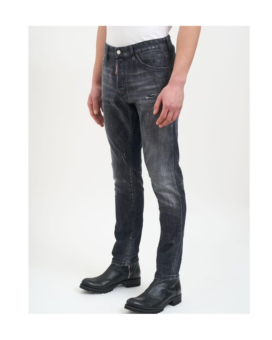 DSquared² Blue Belt-Loop Jeans for men